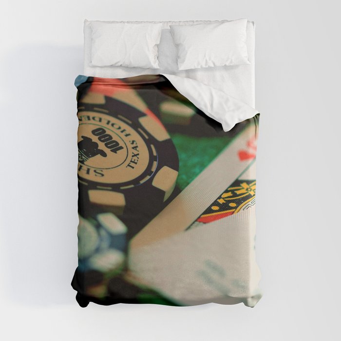 Casino Chips & Cards Duvet Cover