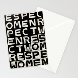 respect women Stationery Card