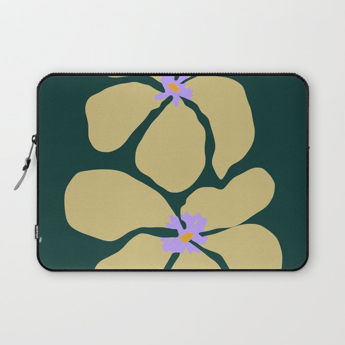 Abstraction_FLORAL_TROPICAL_GREEN_BLOOM_LOVE_POP_0119F Laptop Sleeve
