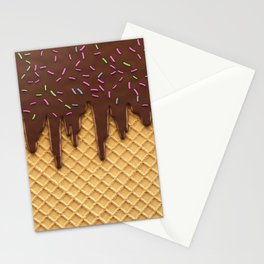 Melting Chocolate Lover Ice Cream Sweet Tooth Candy Stationery Card