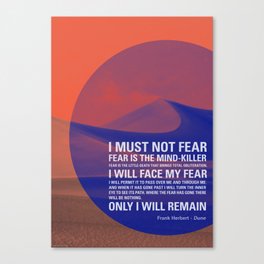 Litany Against Fear Canvas Print