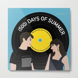 500 Days of Summer Vinyl Record Metal Print