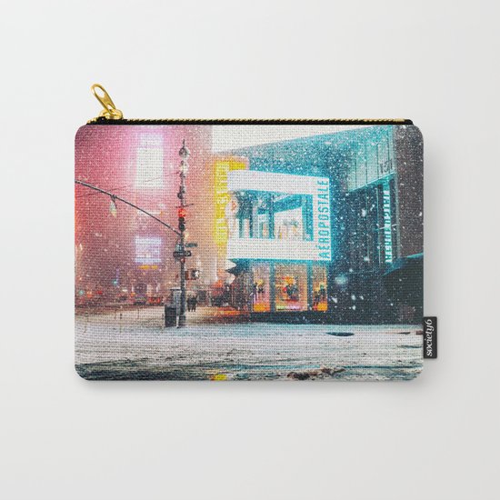 New York City Snow in Times Square Carry-All Pouch