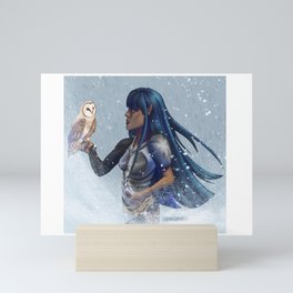 Knight in the Snow Mini Art Print