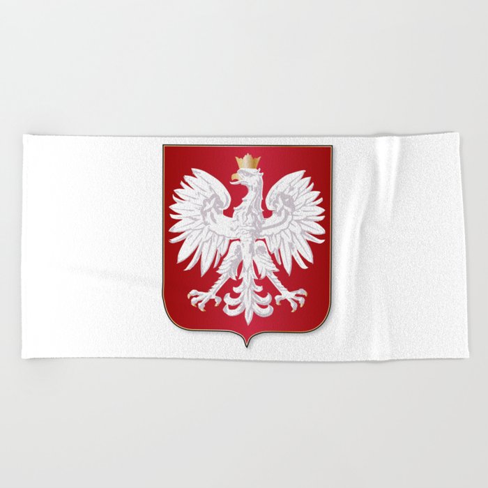 Polish Crest Beach Towel