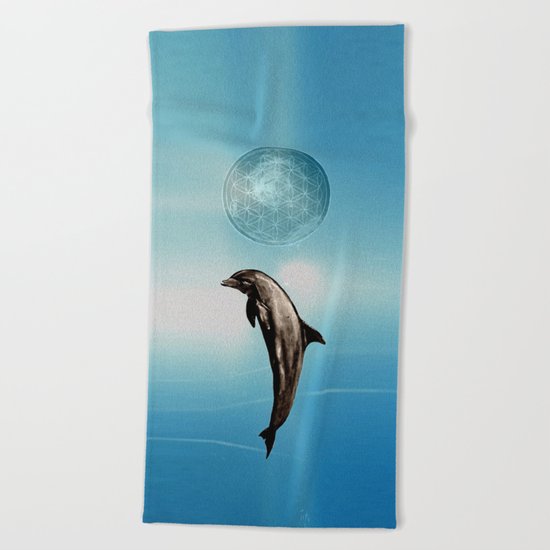 The DOLPHIN - ZEN version Beach Towel