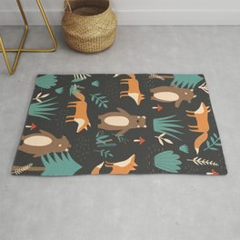 Woodland animals Rug