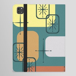 Mid Century Modern Sputnik Cards Teal Colorful iPad Folio Case