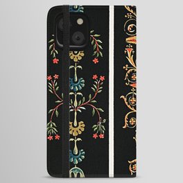 Art Deco Botanical Vintage Shapes iPhone Wallet Case