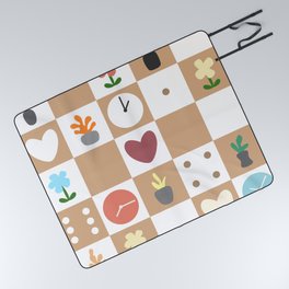Color object checkerboard collection 9 Picnic Blanket