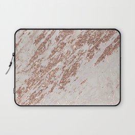 Pink and Glitter Line Marble Collection Laptop Sleeve