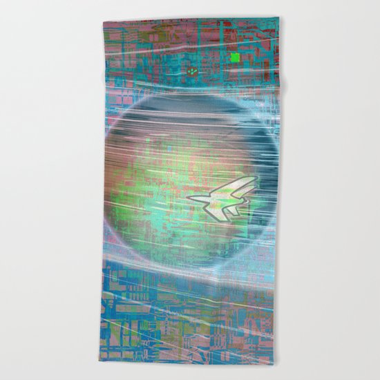Flying Around the World Beach Towel