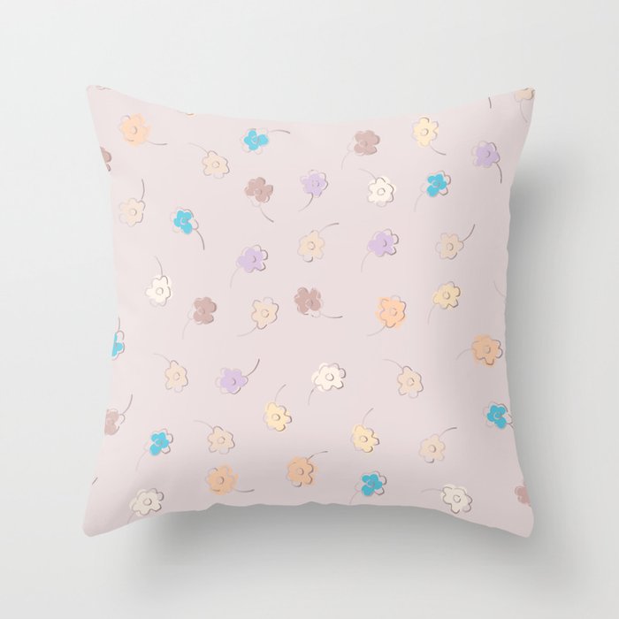 Cute small flowers pattern Throw Pillow by ANNCHIC