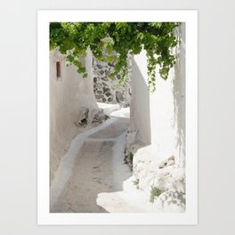 Small alley in Finikia on Santorini Greece | Colors of Greece | DKF Travel Photography Art Print Art Print