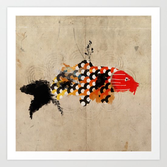 carp_koi_ink Art Print
