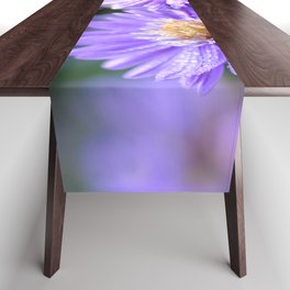 Shiny Purple Winter Daisy  Table Runner