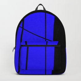 blue theater Backpack | Graphicdesign, Pop Art, Urbanmood, Digital, Blue, Pattern, Minimalistic, Black, Stripes 