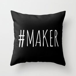 #Maker Throw Pillow