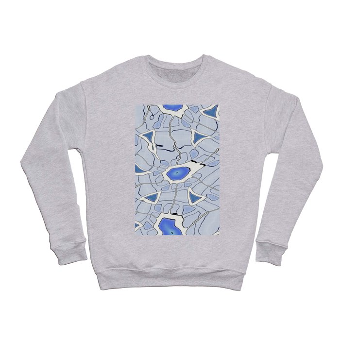 Blue Retro Shapes Crewneck Sweatshirt