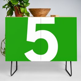 Number 5 (White & Green) Credenza