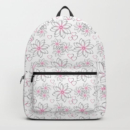 Cute floral pattern. Backpack
