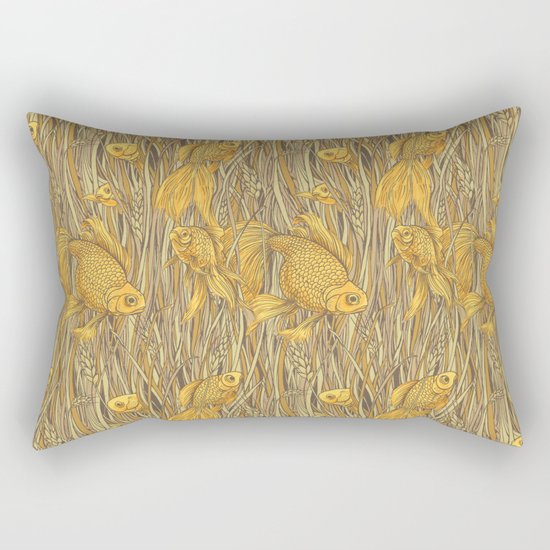 Goldfishes in the Rye Rectangular Pillow