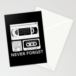 Never Forget VHS Cassette Floppy Funny Stationery Card