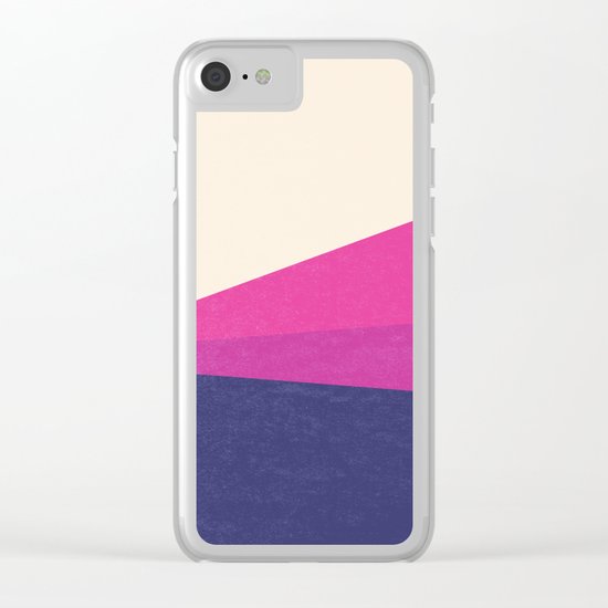 Stripe IV Violet Ray Clear iPhone Case