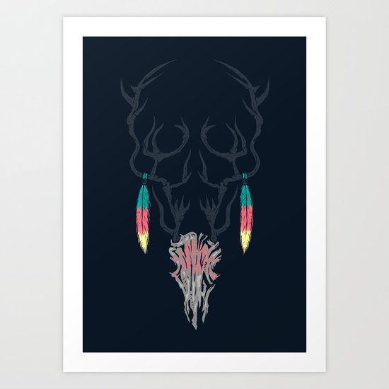 Darkness Within (Color Ver.) Art Print
