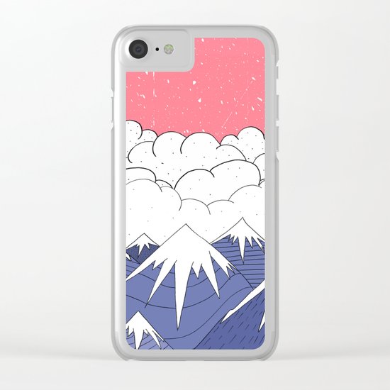 The mountains and the clouds Clear iPhone Case