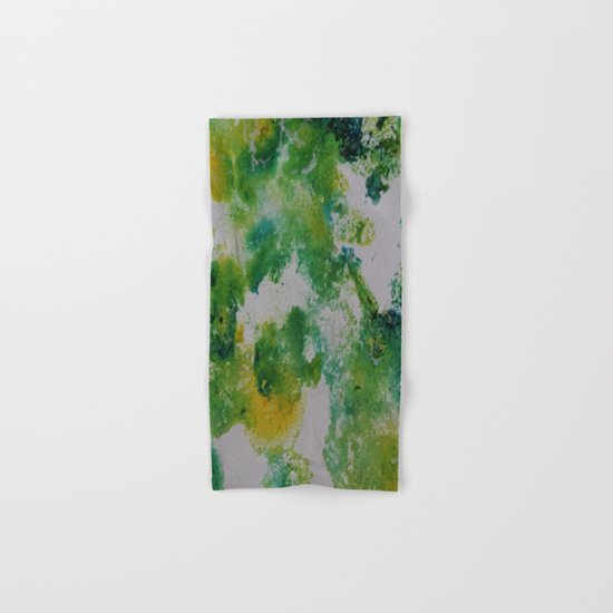 Its about space - in greens and yellows Hand & Bath Towel