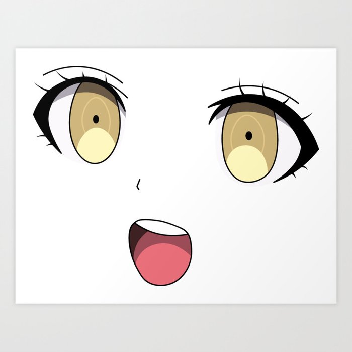 Anime Face Art Print
