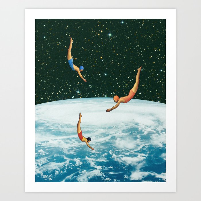 Space jumps Art Print