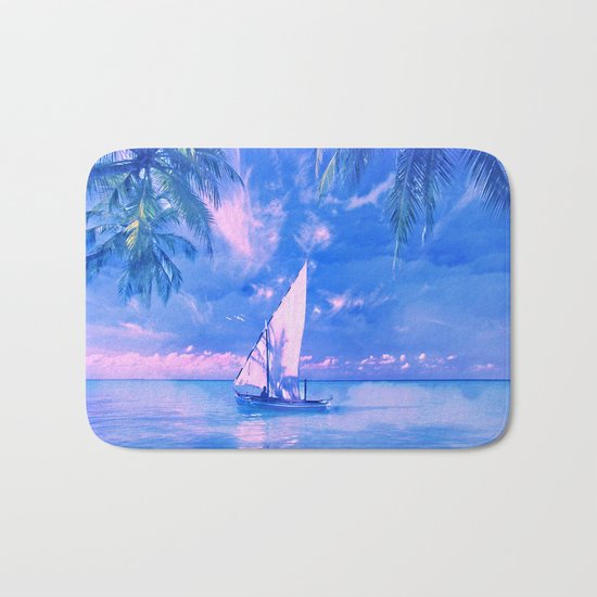 Tropical yachting Bath Mat