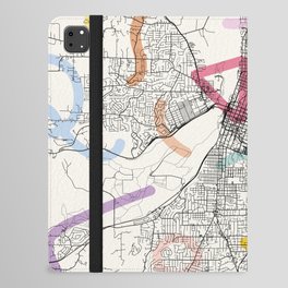 USA Salem City Map Collage - Minimal iPad Folio Case