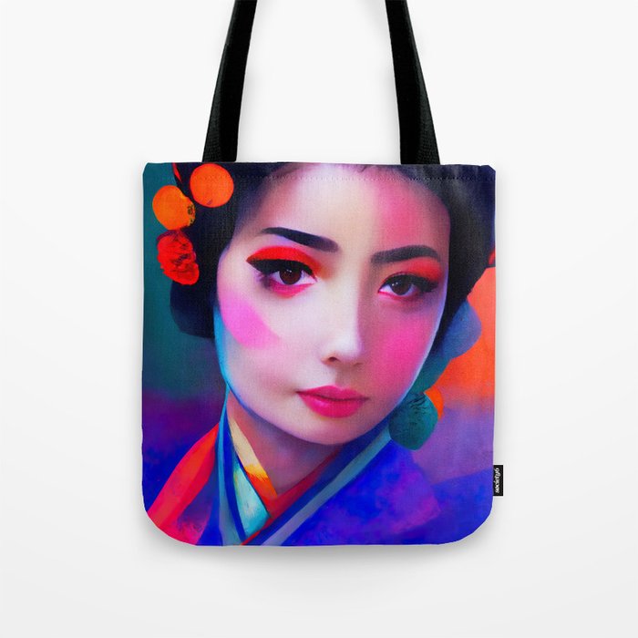 Geisha, Portrait Tote Bag