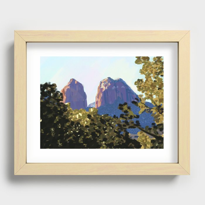 Red Rocks Recessed Framed Print