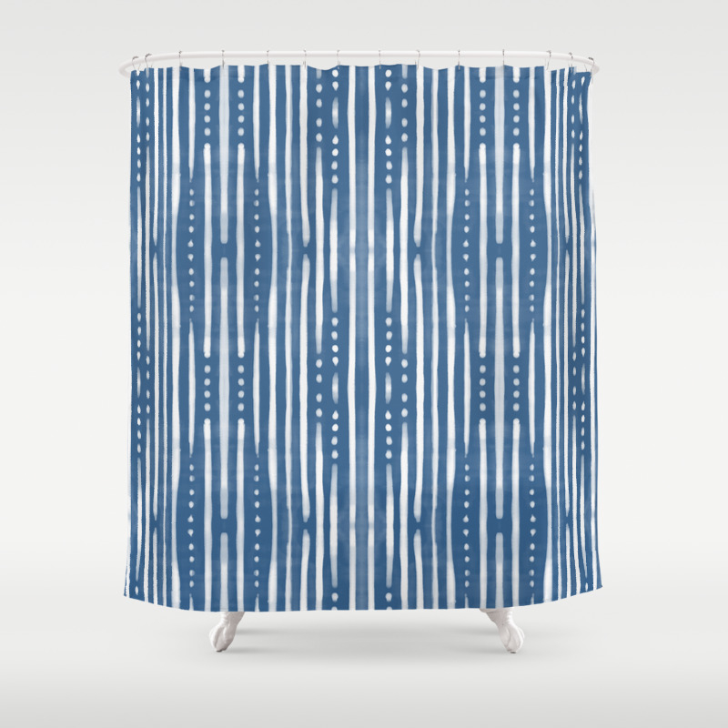 Shibori Tribal Shower Curtain By, Shibori Shower Curtain Cotton
