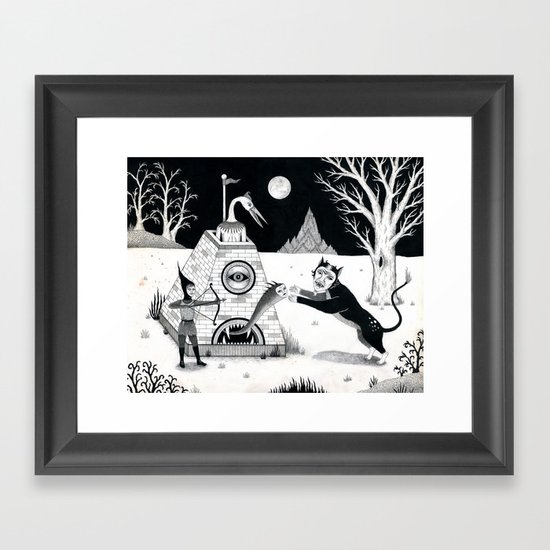Night Attack Framed Art Print