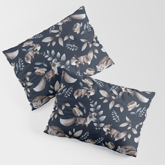 Wild Animal Fox Pattern Pillow Sham