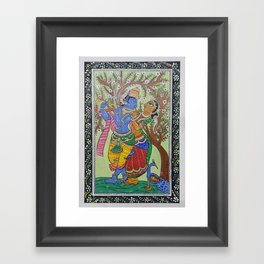 Radha Krishna Pattachitra Framed Art Print