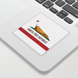 Santa Cruz Republic Banana Slug Flag Sticker