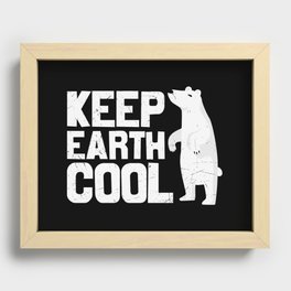 Keep Earth Cool Polar Bear Recessed Framed Print