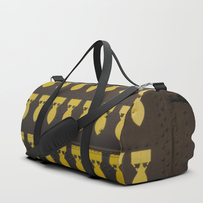 Bomb design on airplane Duffle Bag by claudegariepy | Society6