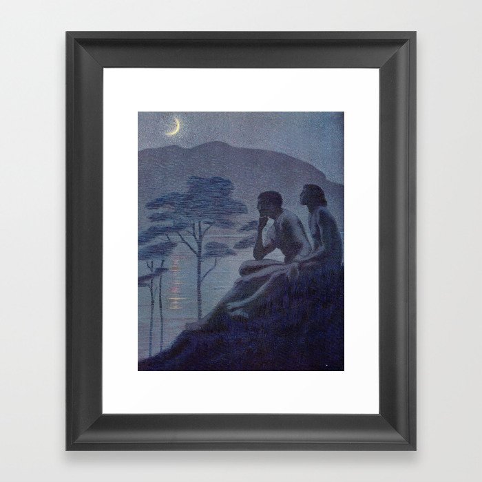 "Give me nights perfectly quiet... and I looking up at the stars" (Margaret C Cook, Leaves of Grass) Framed Art Print
