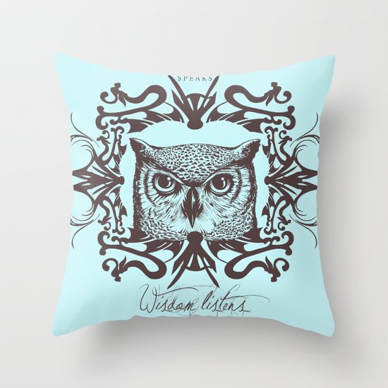 Wisdom Listens Throw Pillow