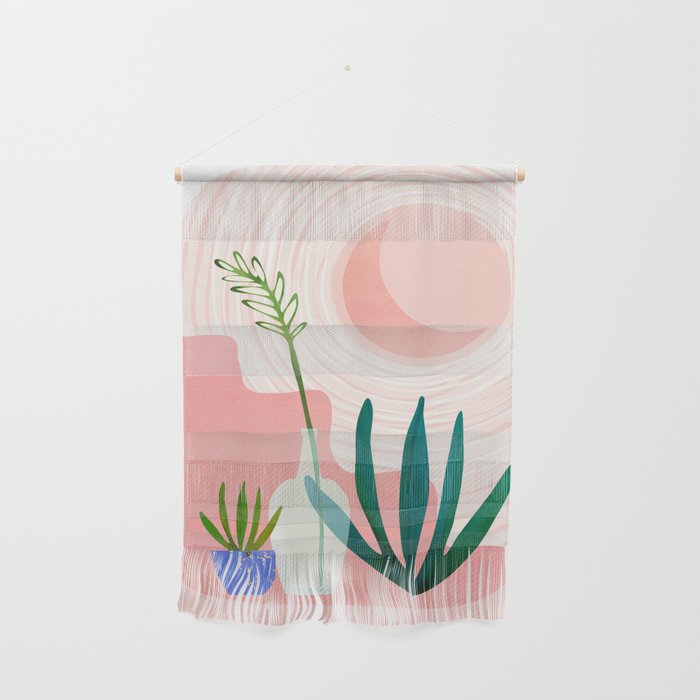 Pink Desert Abstract Landscape Wall Hanging
