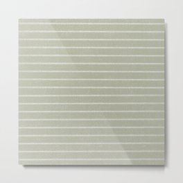 Classic Stripe (Sage Green) Metal Print