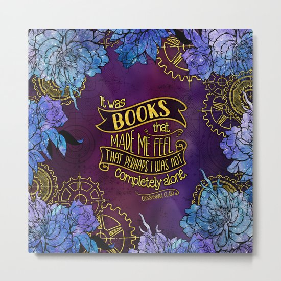 CP - Books Made Me Feel Not Alone (Purple) Metal Print