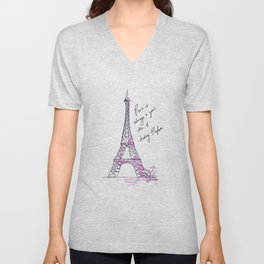 Eiffel Tower: Audrey Hepburn V Neck T Shirt